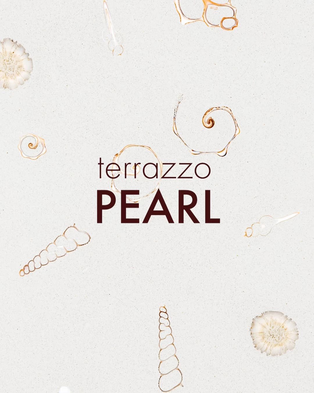 Terrazzo inlaid with mother-of-pearl and shells — PEARL collection.