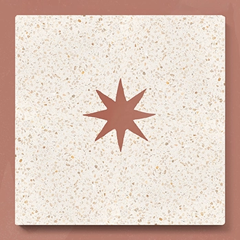 off-white-burnt-orange-star-patterned-terrazzo-tile