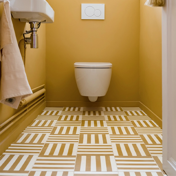 yellow-white-striped-cement-tiles-bathroom-floor